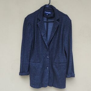 Chadwicks Charcoal Checkered Blazer
